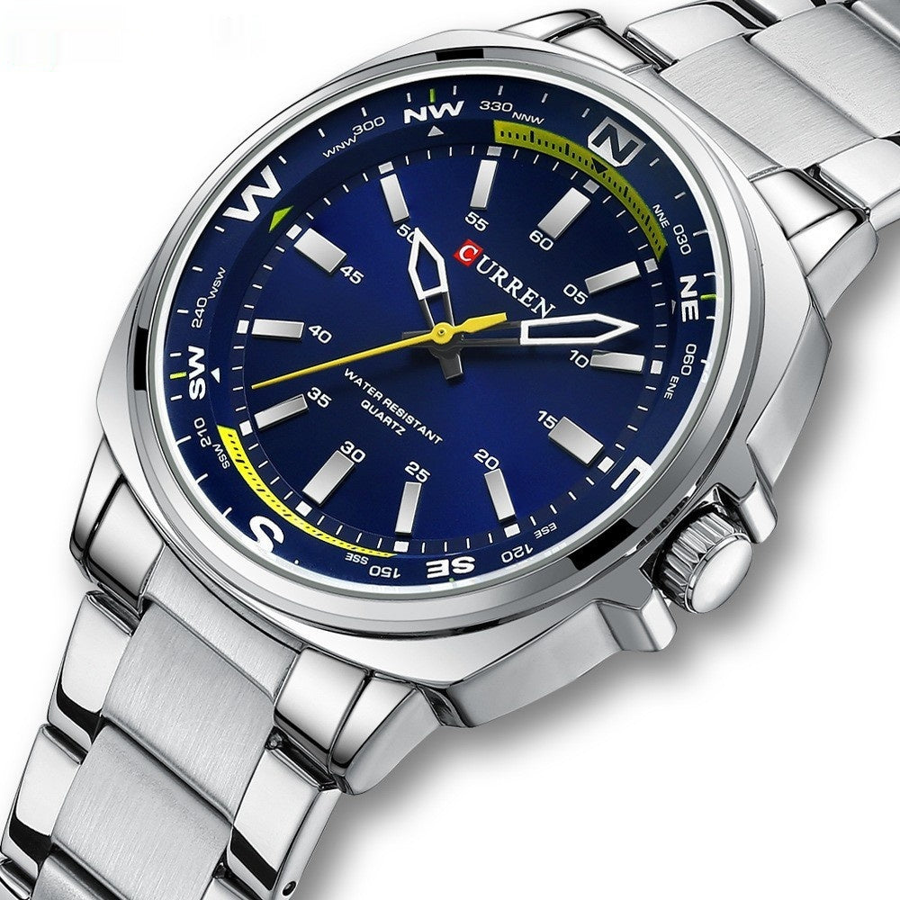 Fashionable Steel-band Casual Business Mens Quartz Watch