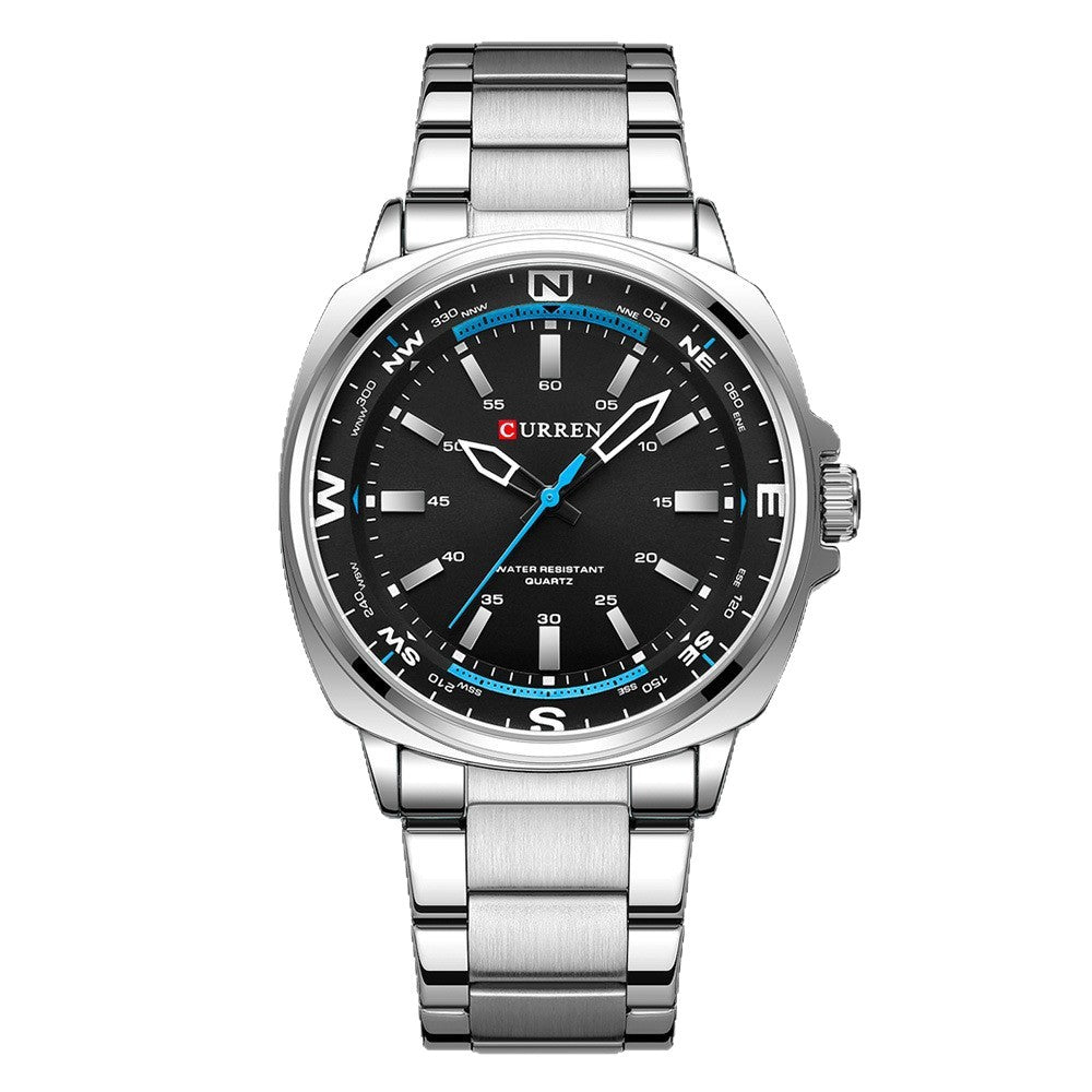 Fashionable Steel-band Casual Business Mens Quartz Watch