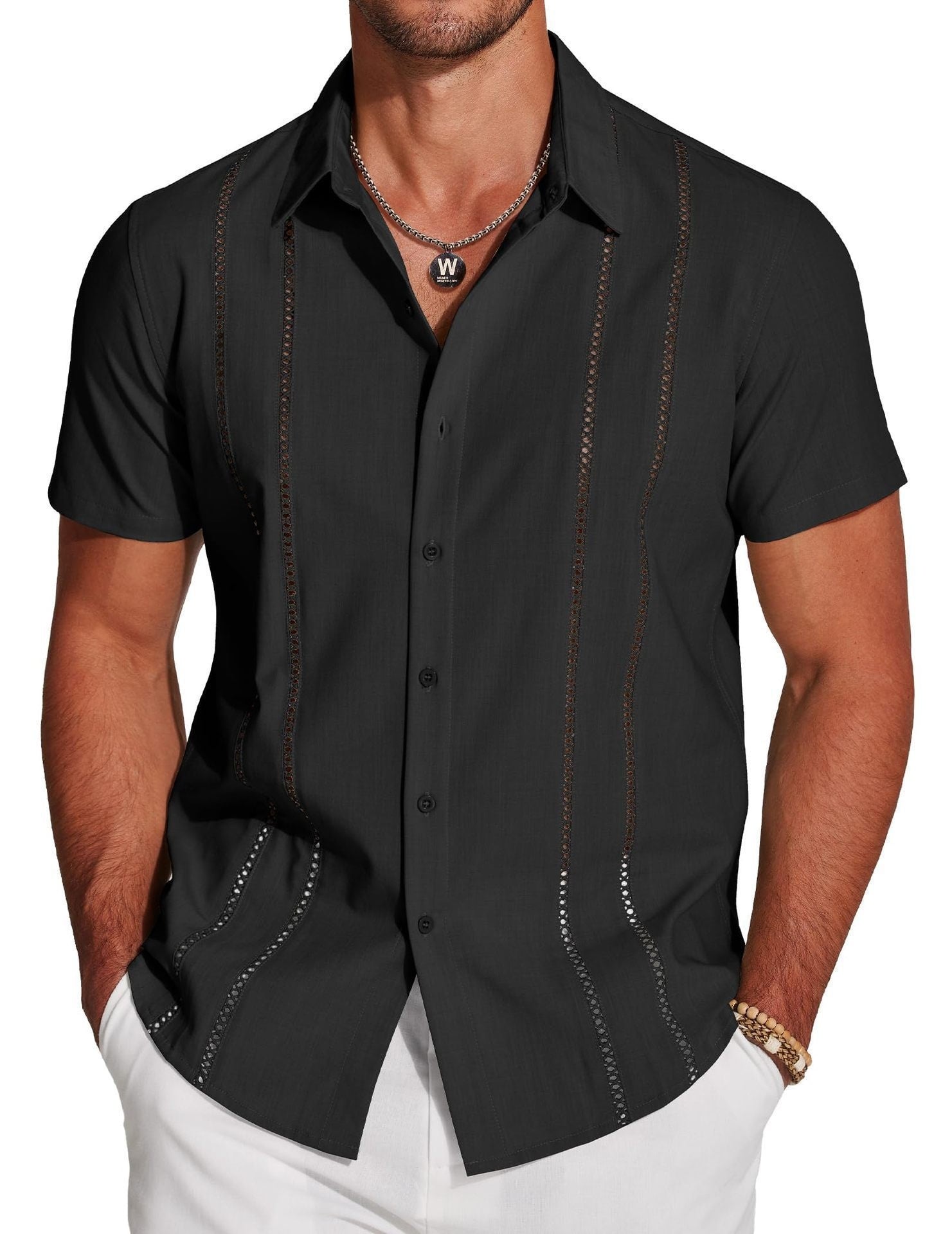 Trendy Wild Hawaii Holiday Lapel Men's Shirt