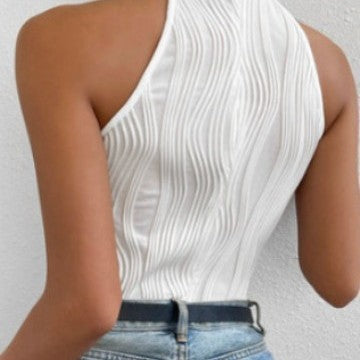 Womens Sexy Backless High-waisted One-piece Swimsuit