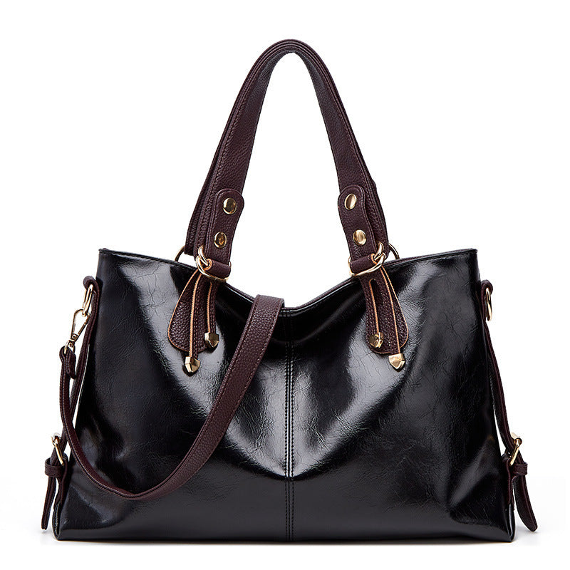 Women's Large Capacity Soft Leather Shoulder Messenger Handbag