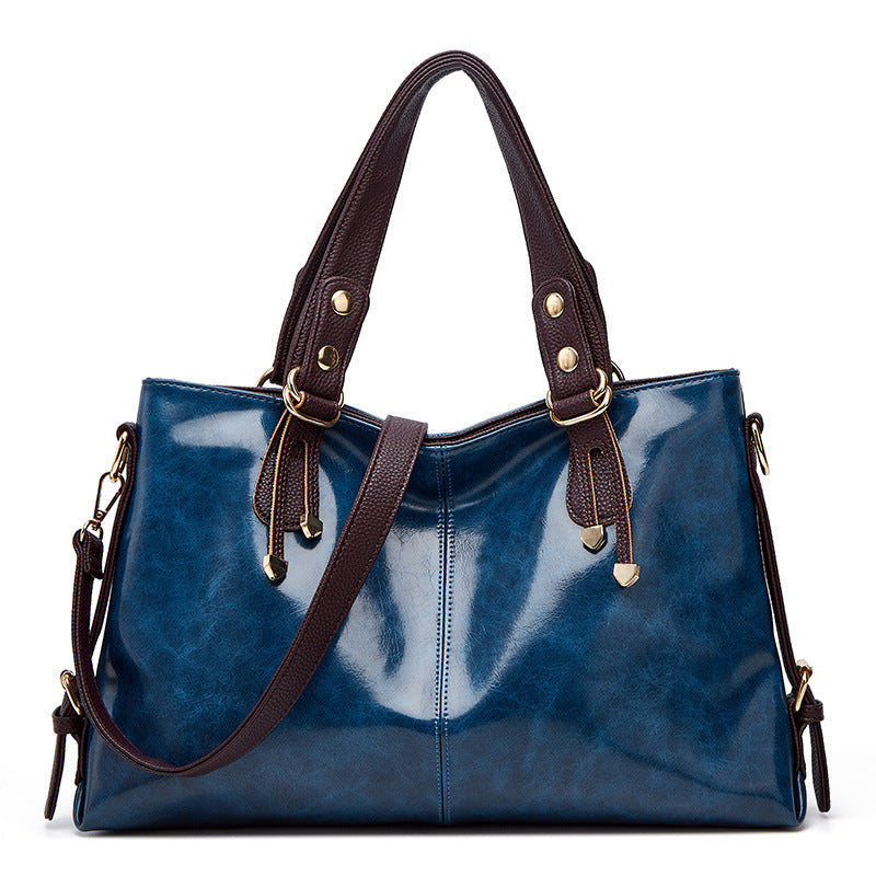 Women's Large Capacity Soft Leather Shoulder Messenger Handbag